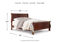 Thumbnail for Brown queen bed frame for bedroom
