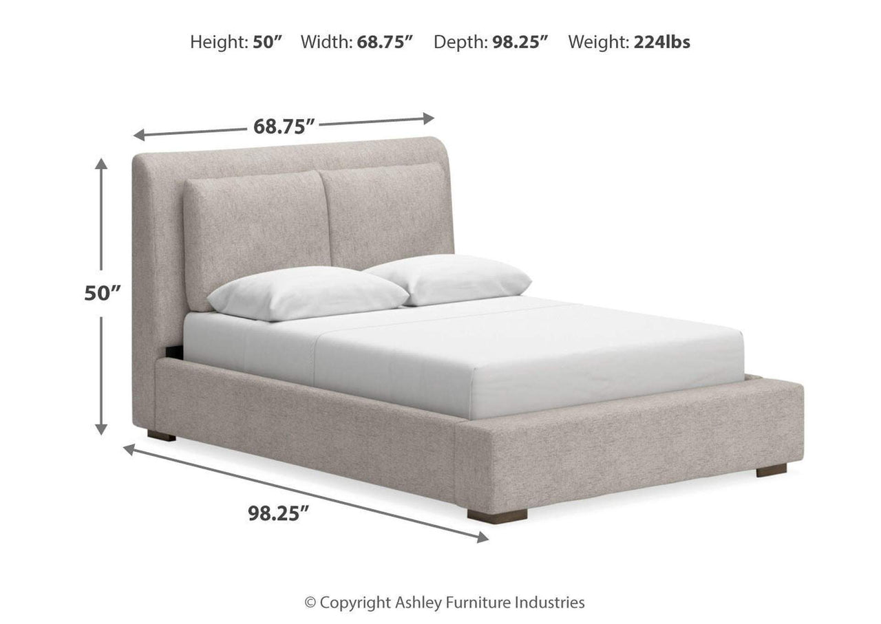 Cabalynn Queen Upholstered Bed | Farmhouse Queen Bed Frame