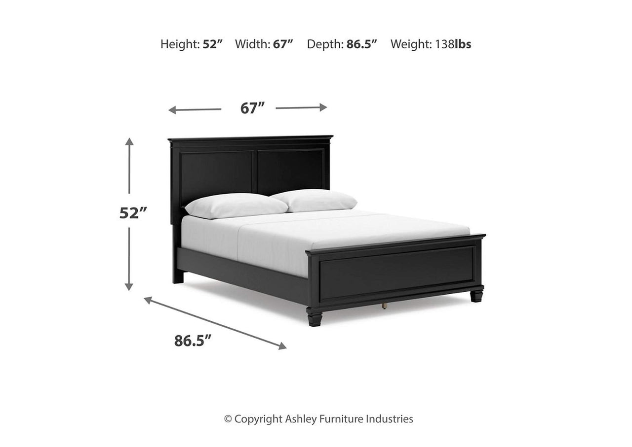 Lanolee Queen Panel Bed | Modern Farmhouse Queen Bed Frame