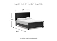 Thumbnail for Lanolee Queen Panel Bed | Modern Farmhouse Queen Bed Frame