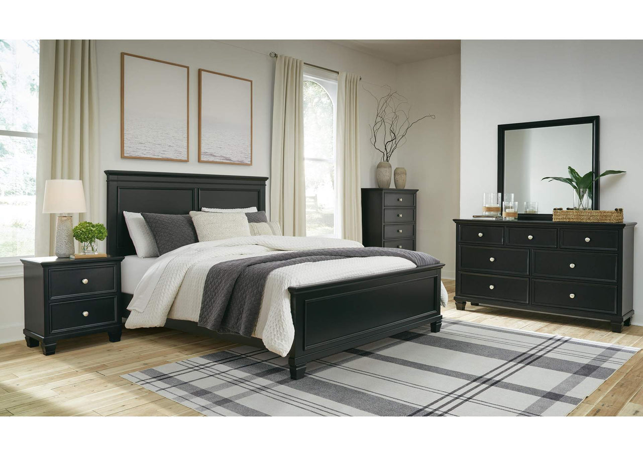 Lanolee Queen Panel Bed | Modern Farmhouse Queen Bed Frame