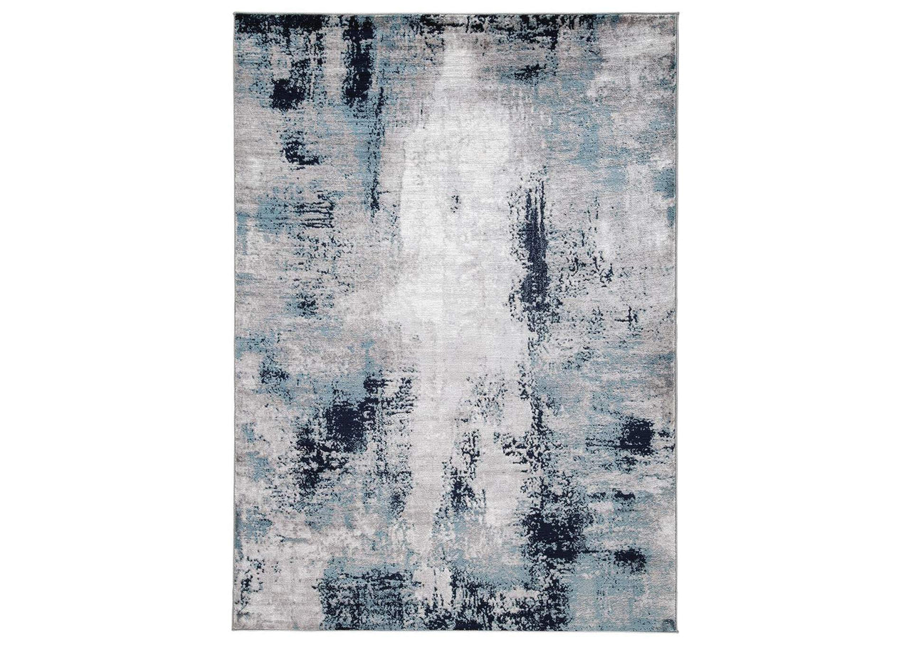 Leonelle 7'10" x 10' Rug | Blue Gray Abstract Area Rug
