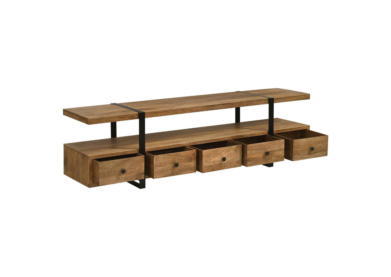 Otto 5-Drawer Mango Wood 70-Inch TV Stand