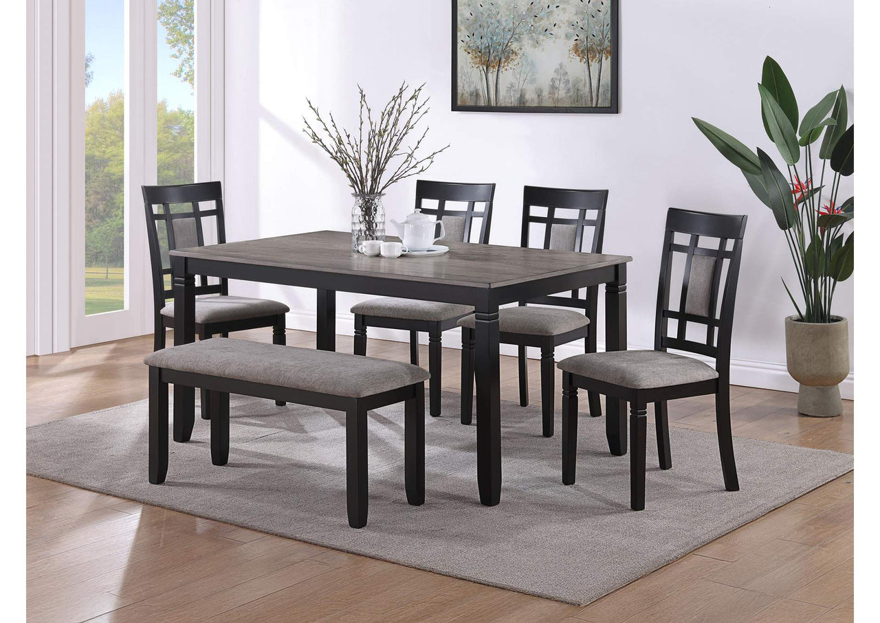 Paige 6-Pack Dinette Set with Bench
