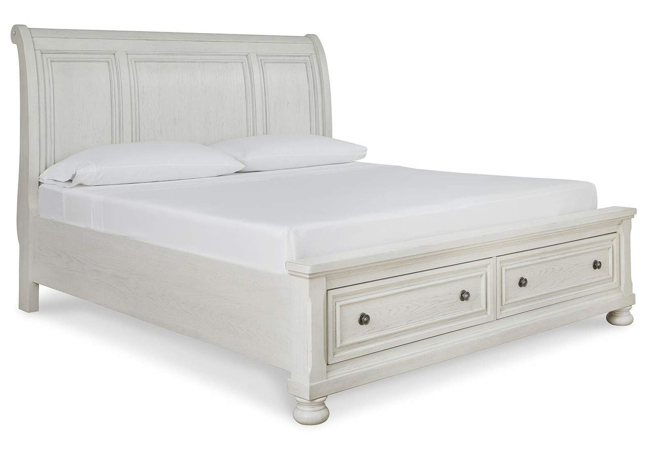 Robbinsdale Queen Sleigh Bed with Storage | Queen Storage Bed