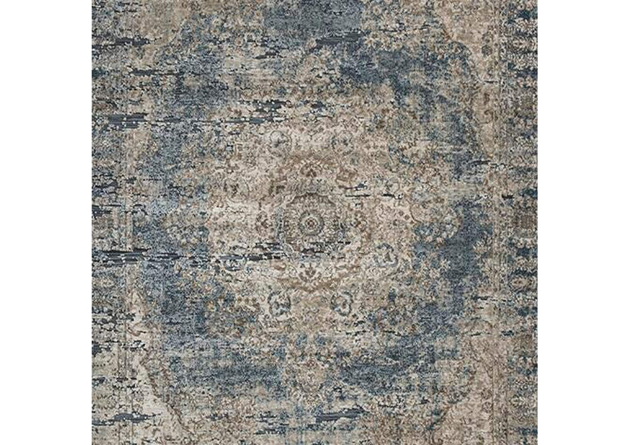 South Area Rug | Faded Medallion Rug for Living Room